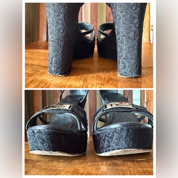 Christian Dior Diorissimo Oblique Platform Wedge Heels – Galliano Era – EU 37.5 - Picture 12 of 16
